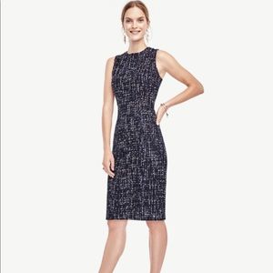 Ann Taylor Stretch Tweed Sheath Dress